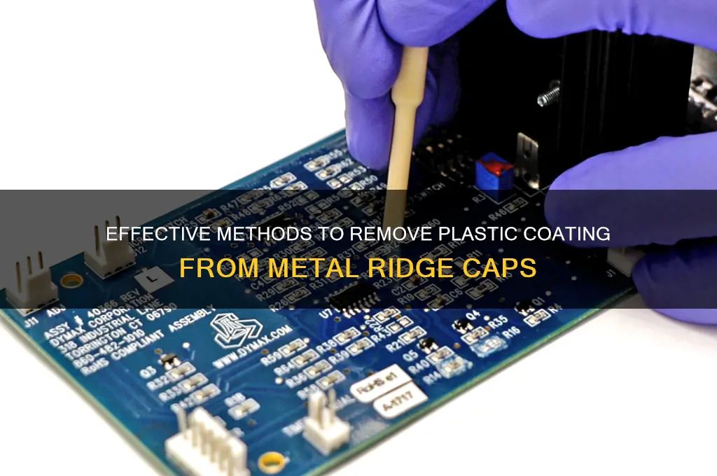 how to get plastic coating off of metal ridge cap