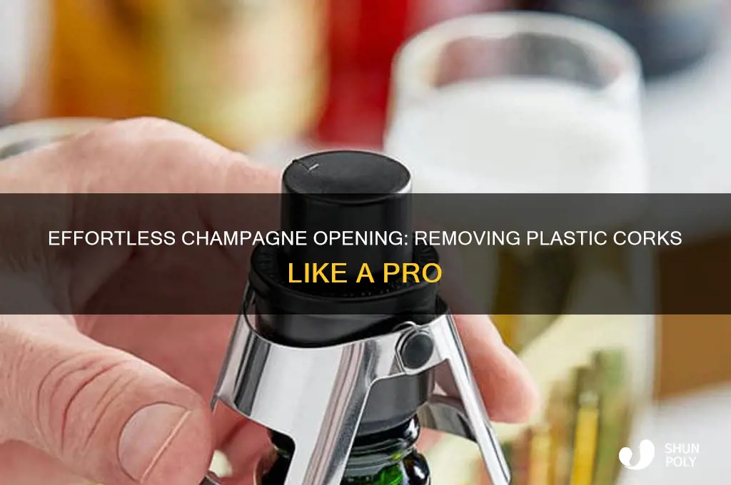 how to get plastic cork off champagne