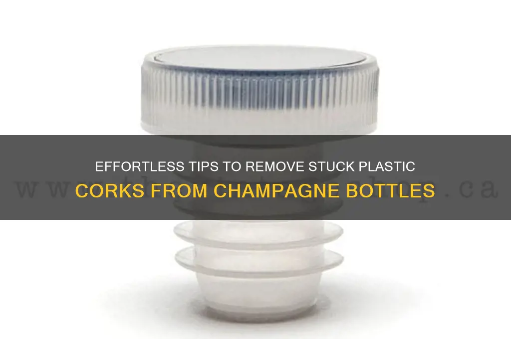 how to get plastic cork out of champagne bottle