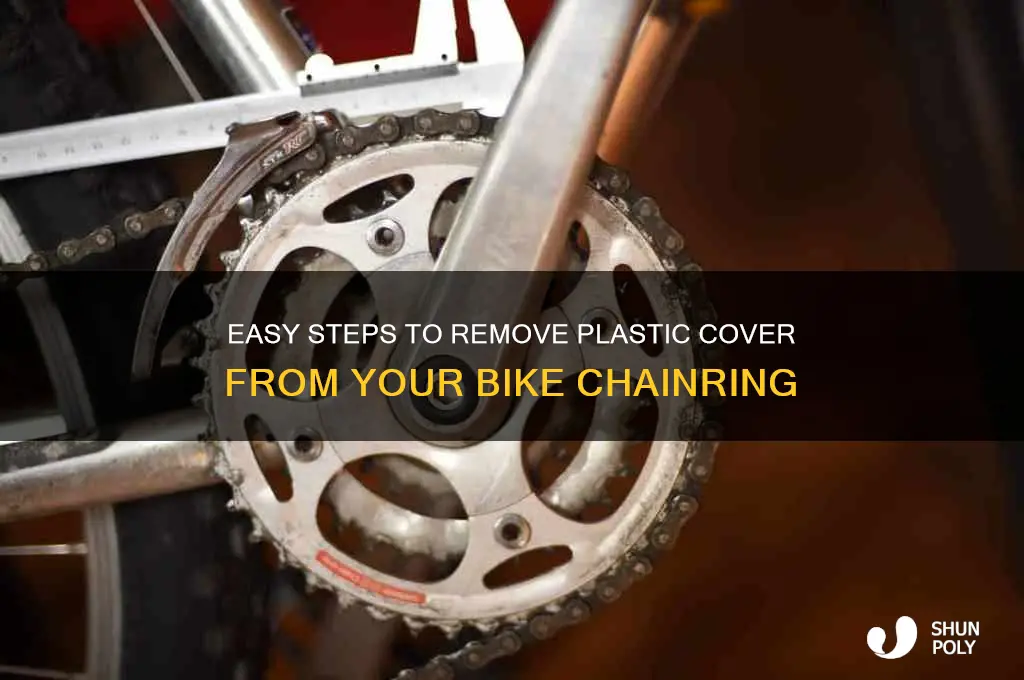 how to get plastic cover off bike chainring