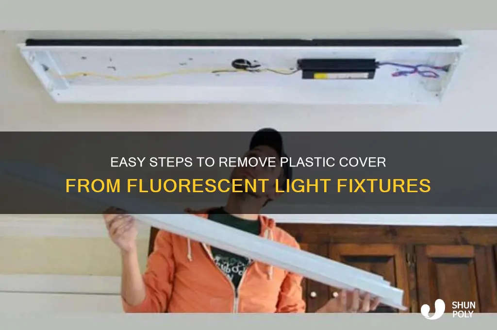 how to get plastic cover off fluorescent light