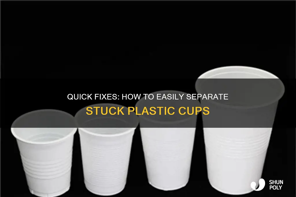 how to get plastic cups unstuck
