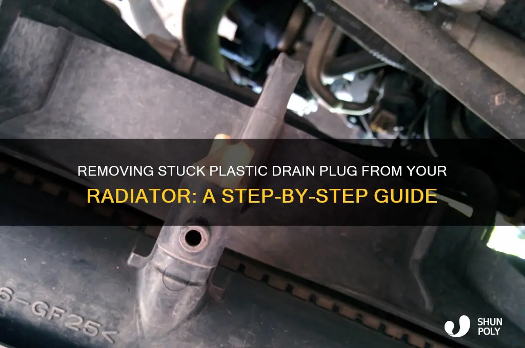 how to get plastic drain plug from the radiator