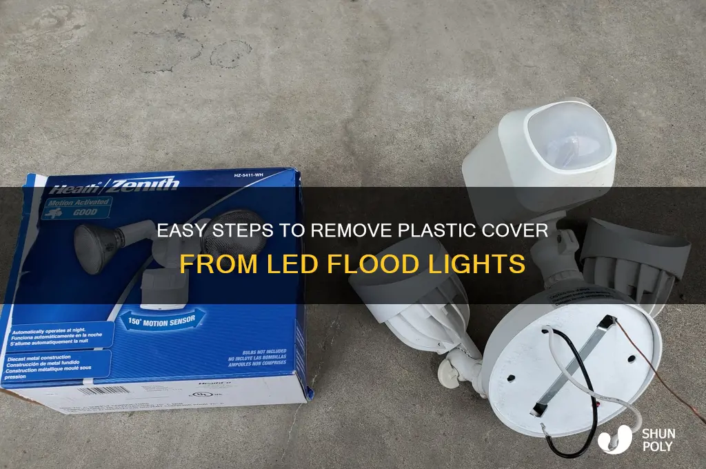 how to get plastic face off an led flood light