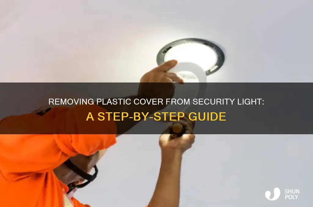 how to get plastic face off security light