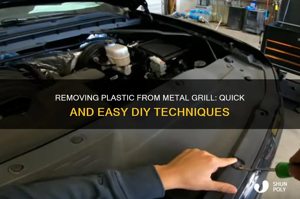 how to get plastic from side of metal grill