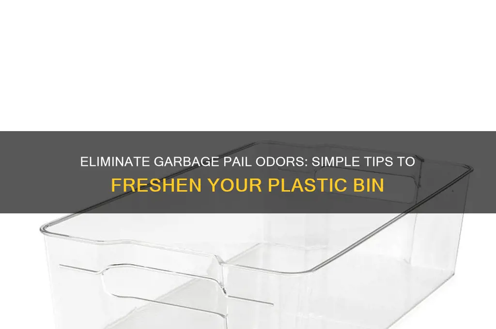 how to get plastic garbage pail to stop stinking