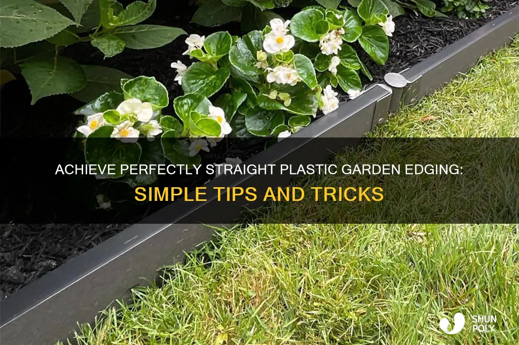 how to get plastic garden edging straight