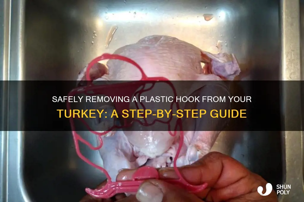how to get plastic hook out of turkey