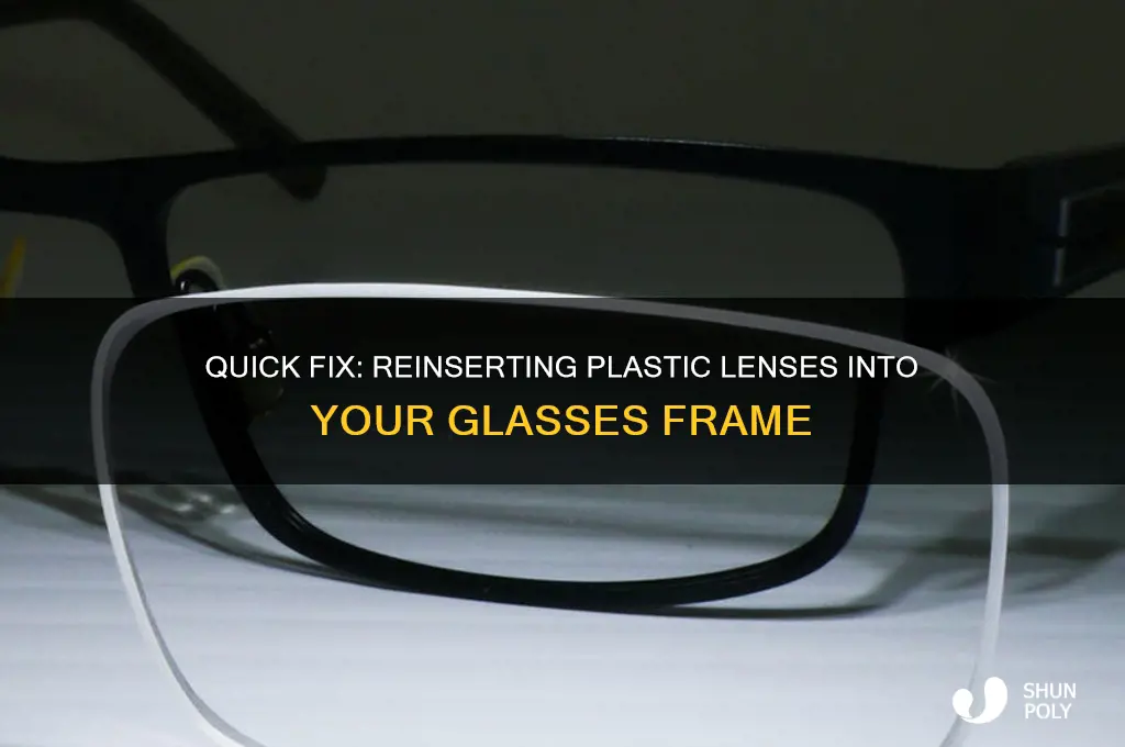 how to get plastic lens back into glasses
