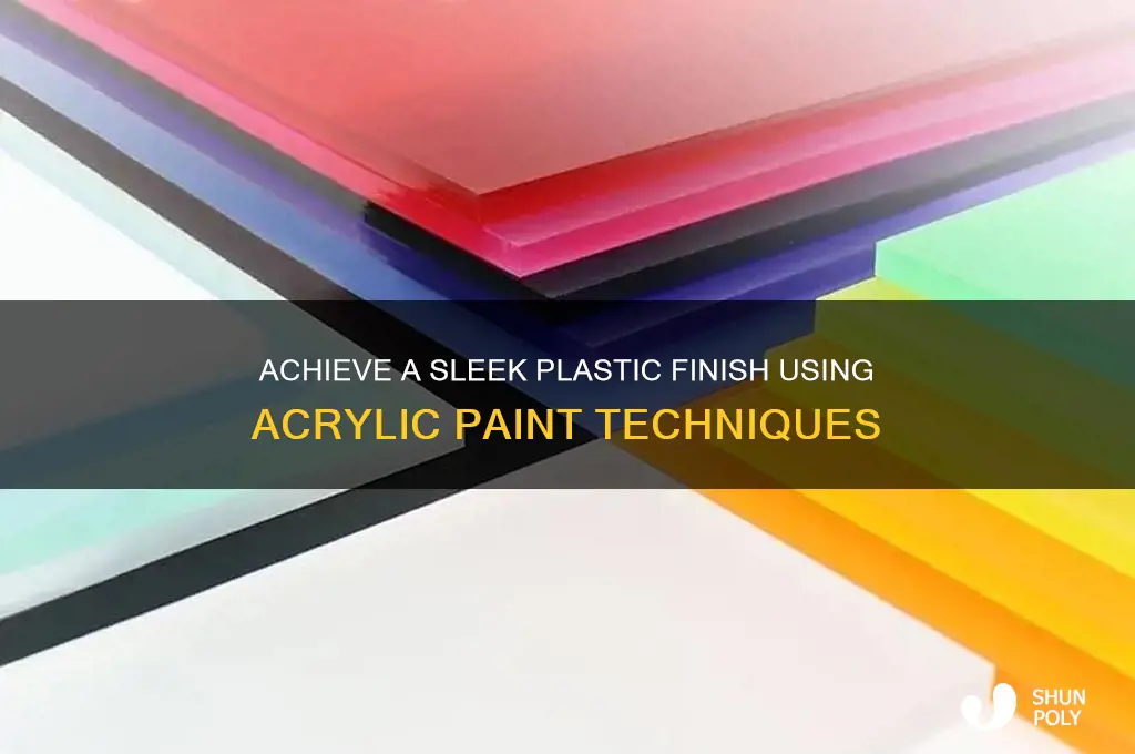 how to get plastic look with acrylic paint