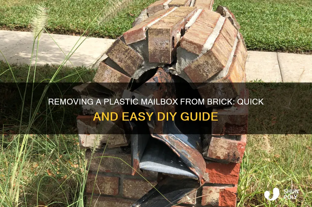 how to get plastic mail box out of brick