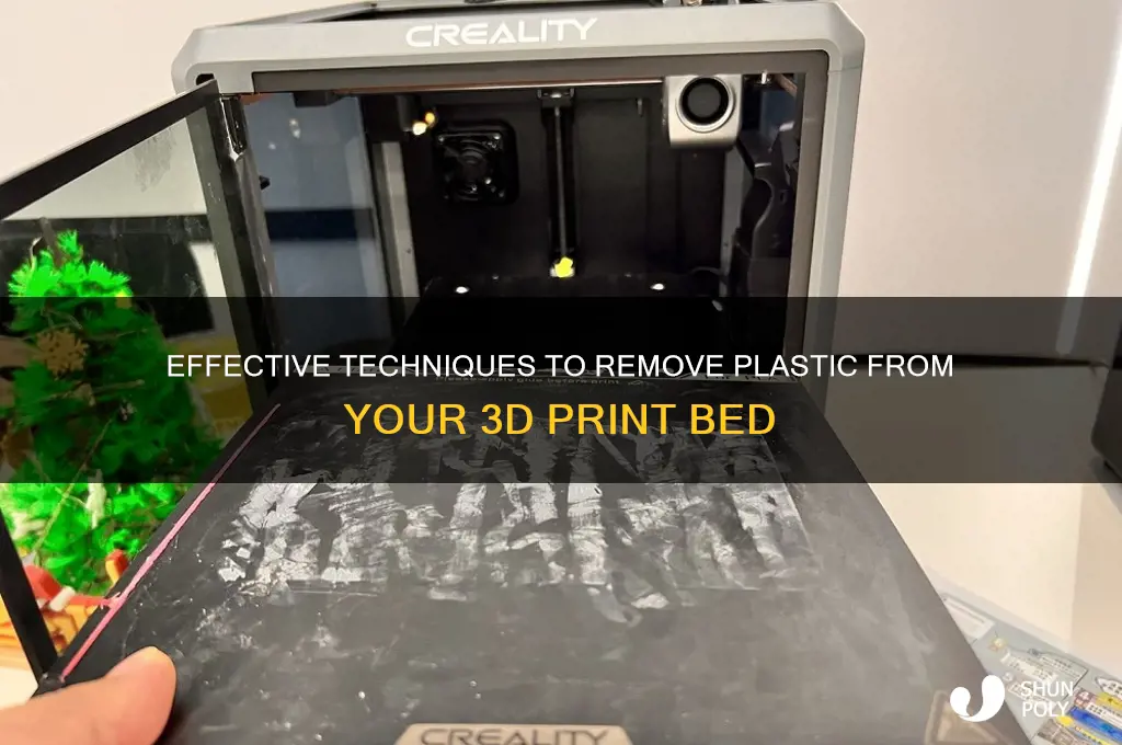 how to get plastic off 3d print bed