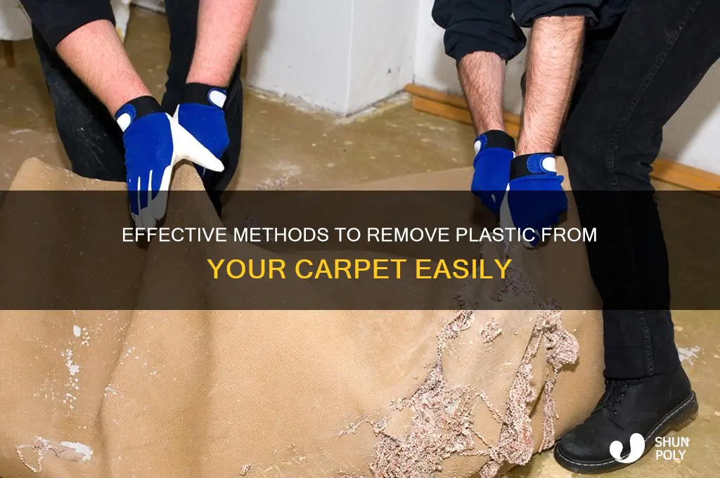 how to get plastic off carpet