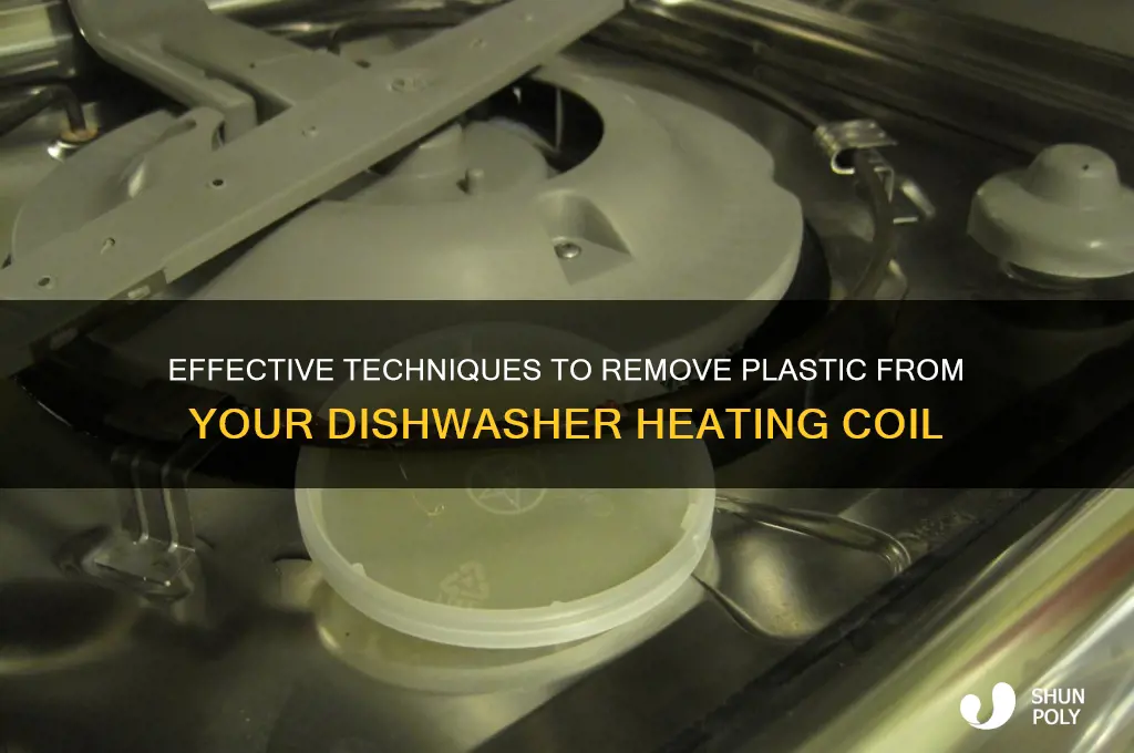 how to get plastic off dishwasher coil
