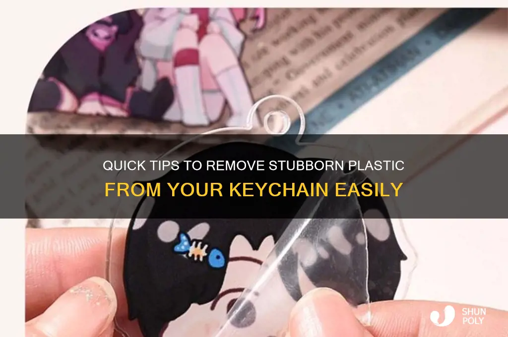 how to get plastic off keychain