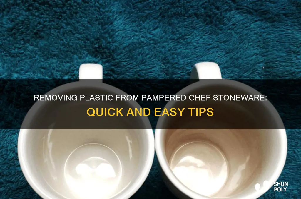 how to get plastic off pampered chef stoneware