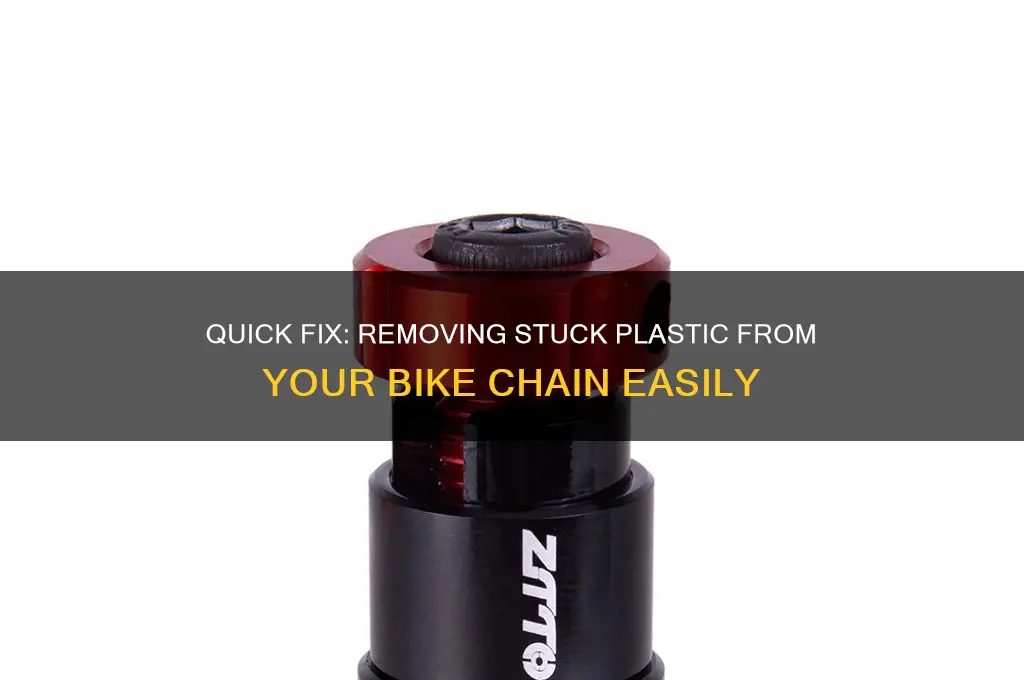 how to get plastic piece off of bike chain