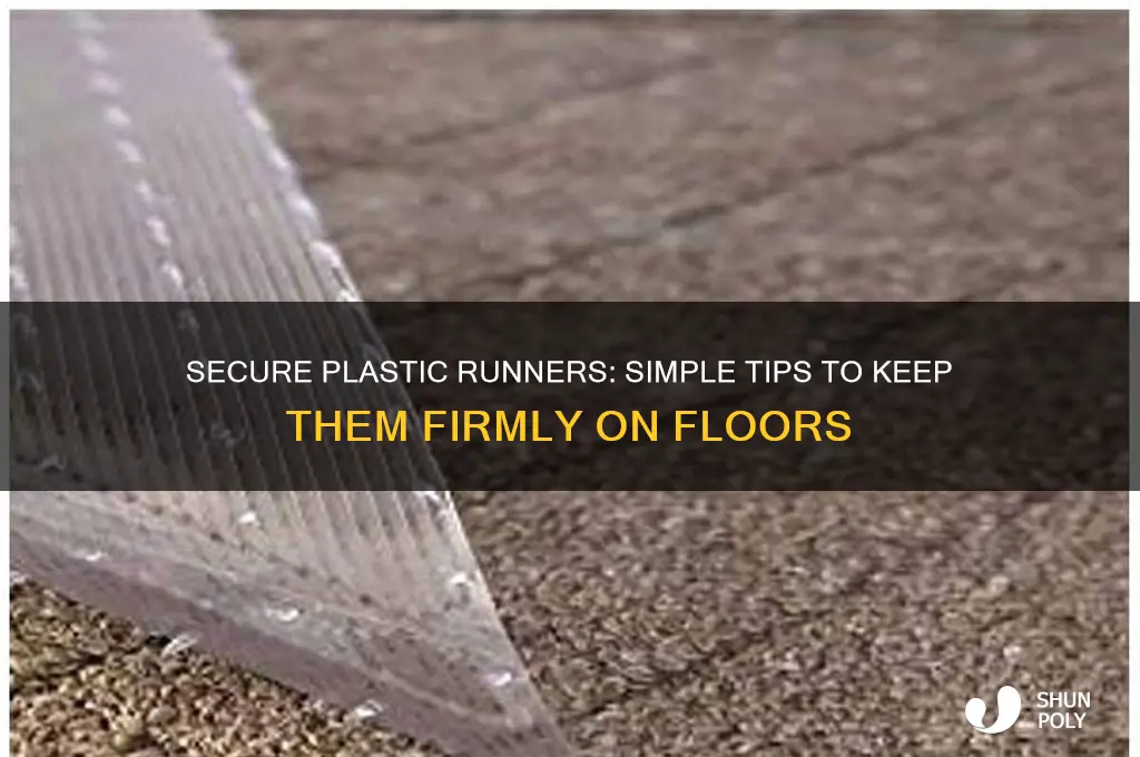 how to get plastic runners to stick to floor