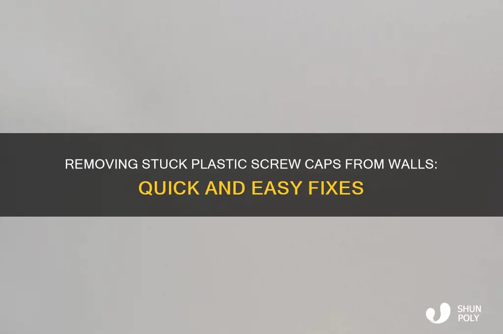 how to get plastic screw caps out of wall