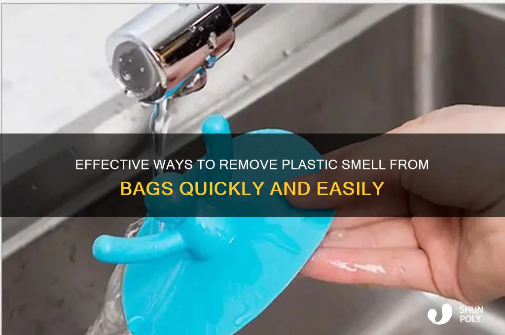 how to get plastic smell out of bags