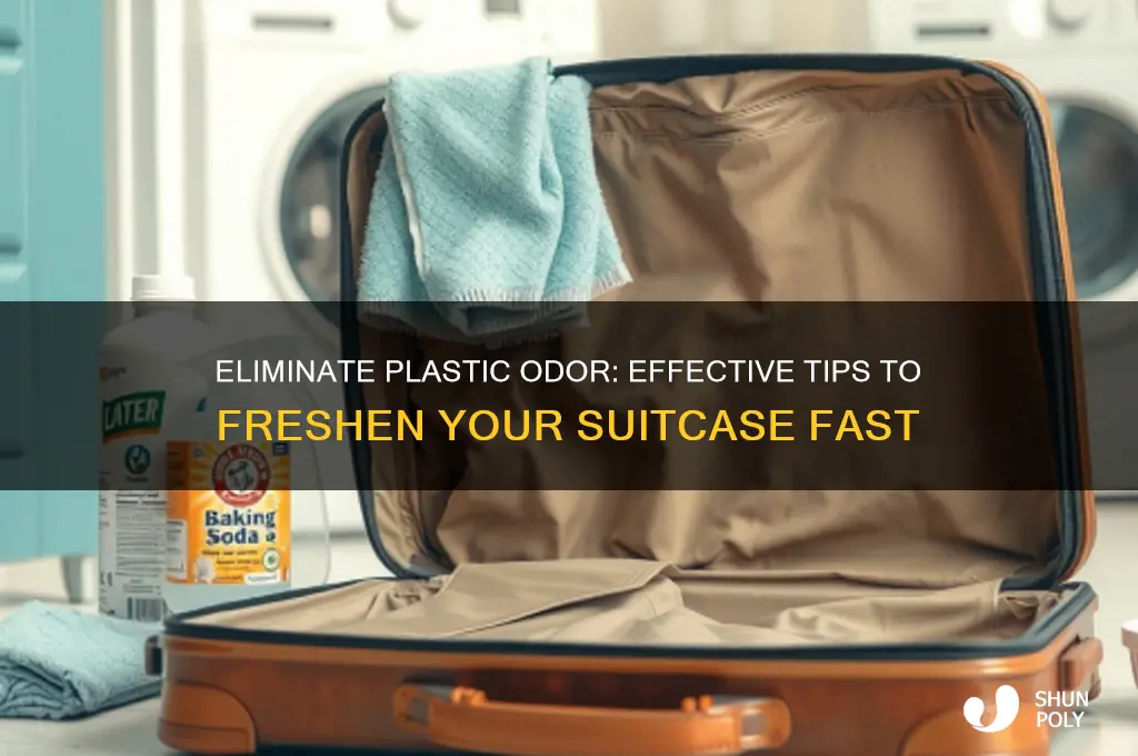 how to get plastic smell out of suitcase