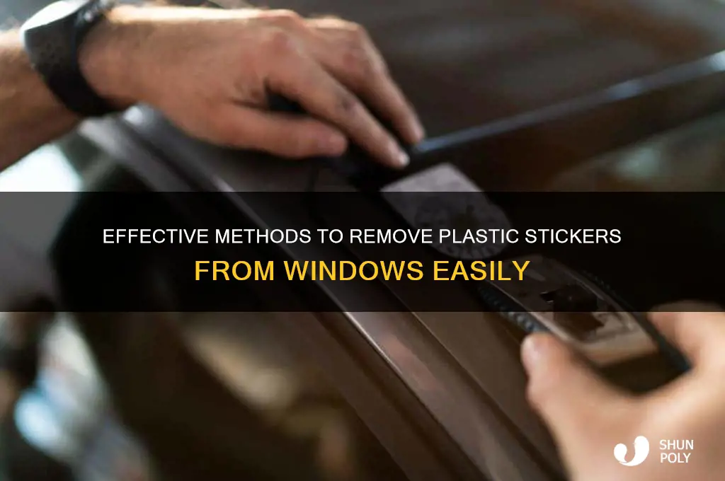 how to get plastic stickers off windows