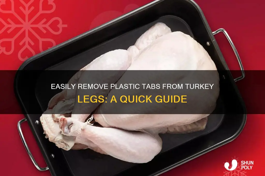 how to get plastic tab off turkey legs