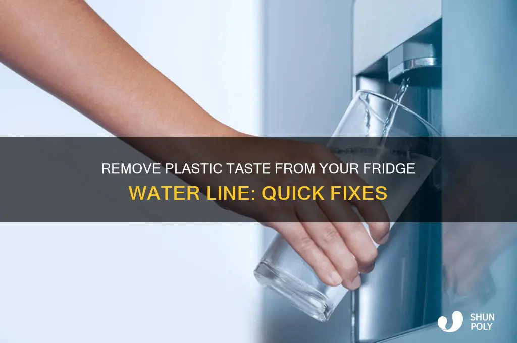 how to get plastic taste out of refrigerator water line
