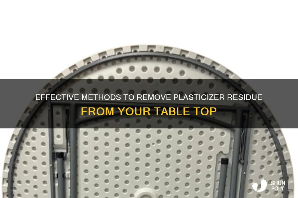 how to get plasticizer off table top