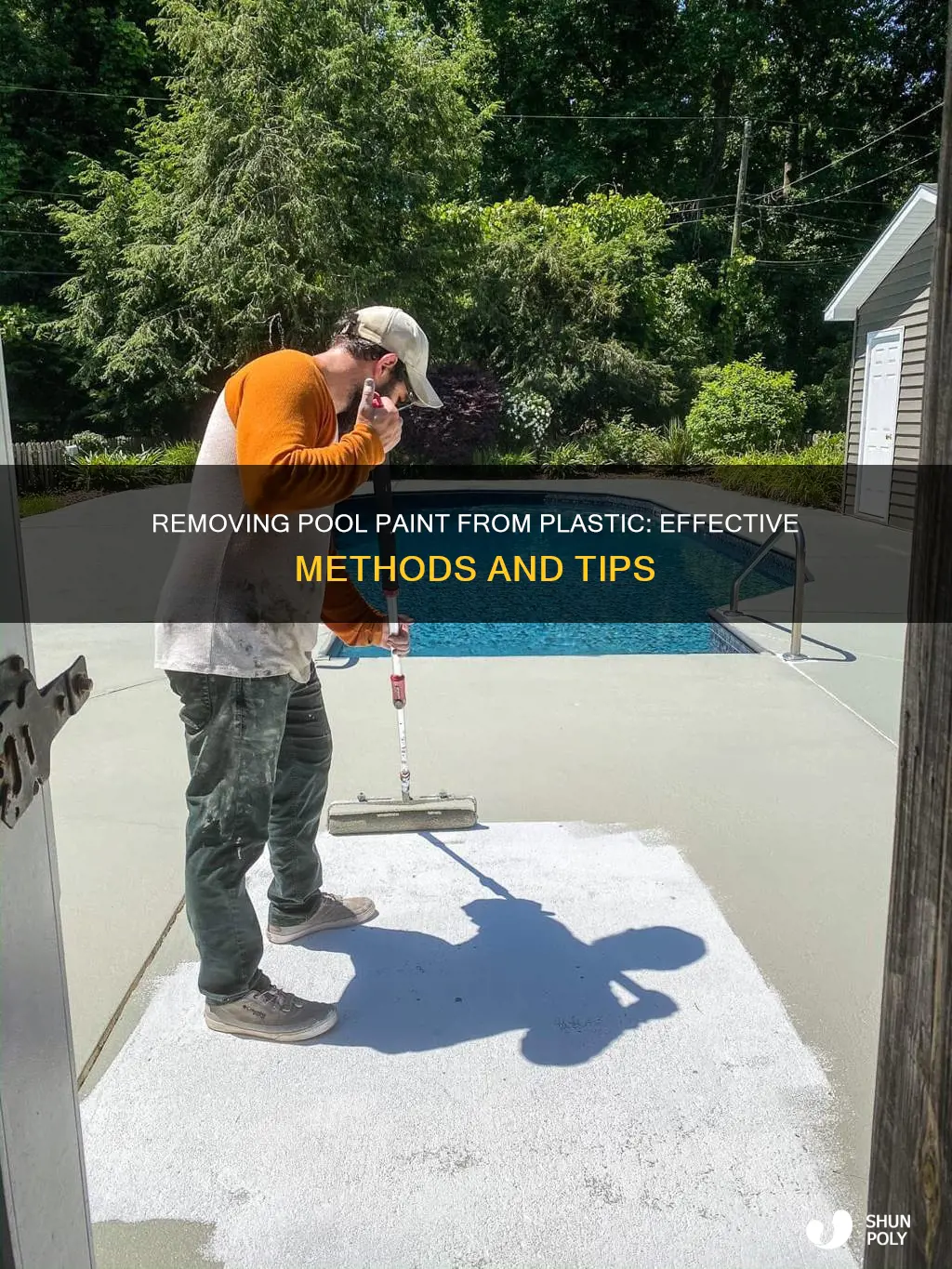 how to get pool paint off of plastic