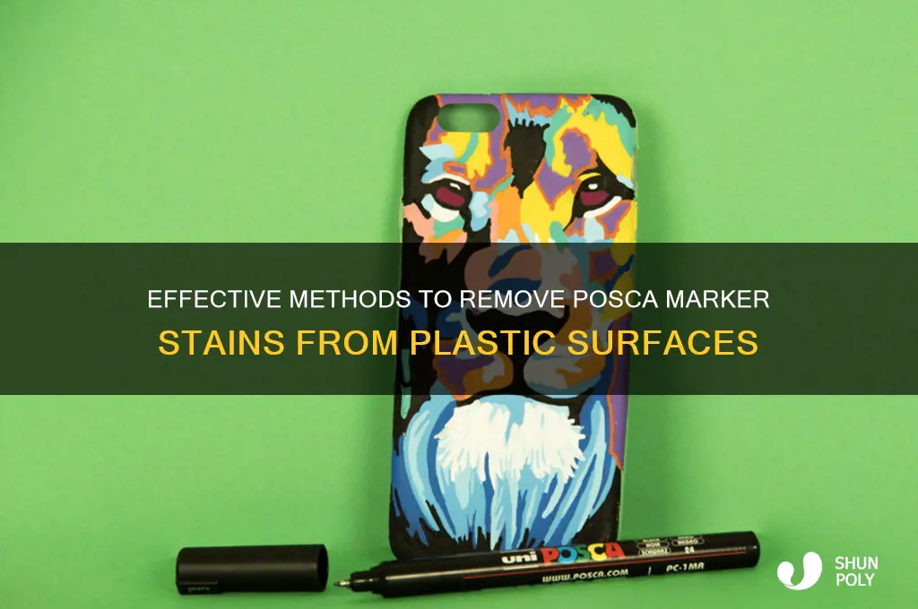 how to get posca marker off plastic