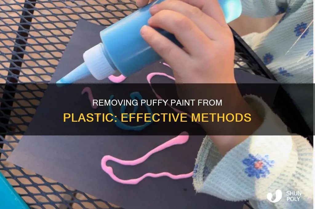 how to get puffy paint off plastic