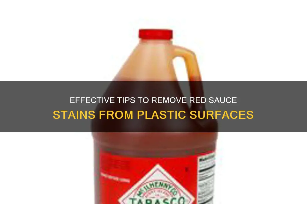 how to get red sauce out of plastic