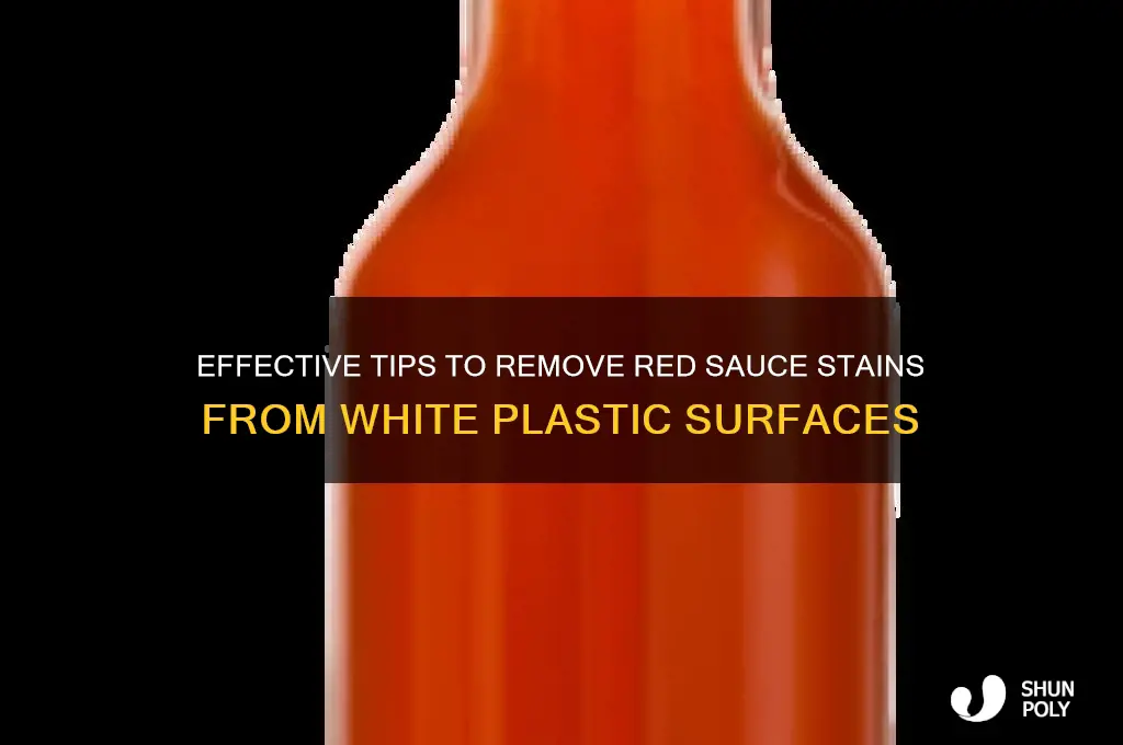 how to get red sauce out of white plastic