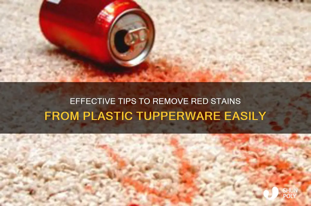 how to get red stains out of plastic tupperware