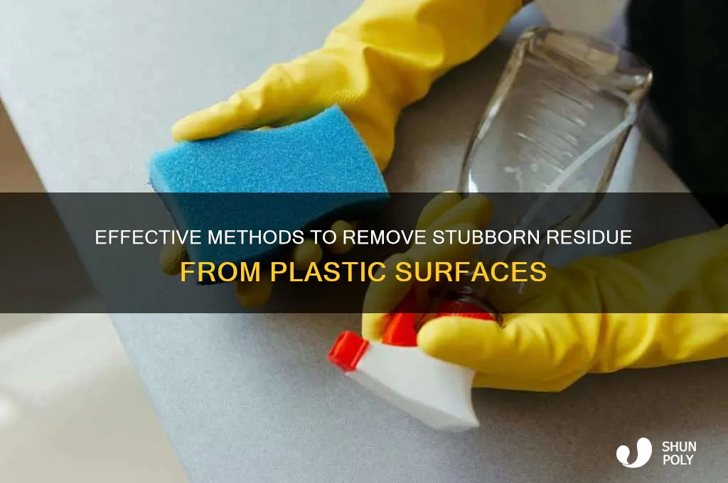 how to get residue off plastic
