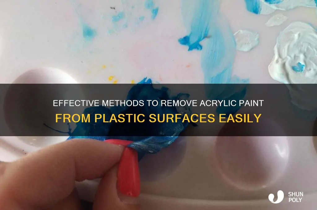 how to get rid of acrylic paint on plastic