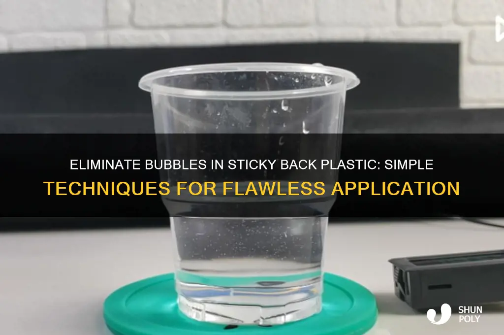 how to get rid of bubbles in sticky back plastic