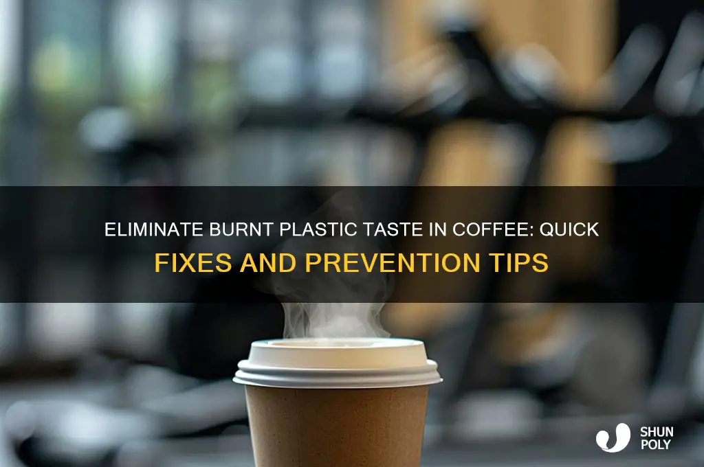 how to get rid of burnt plastic taste in coffee