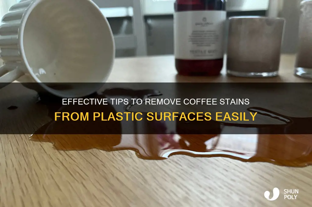 how to get rid of coffee stains on plastic
