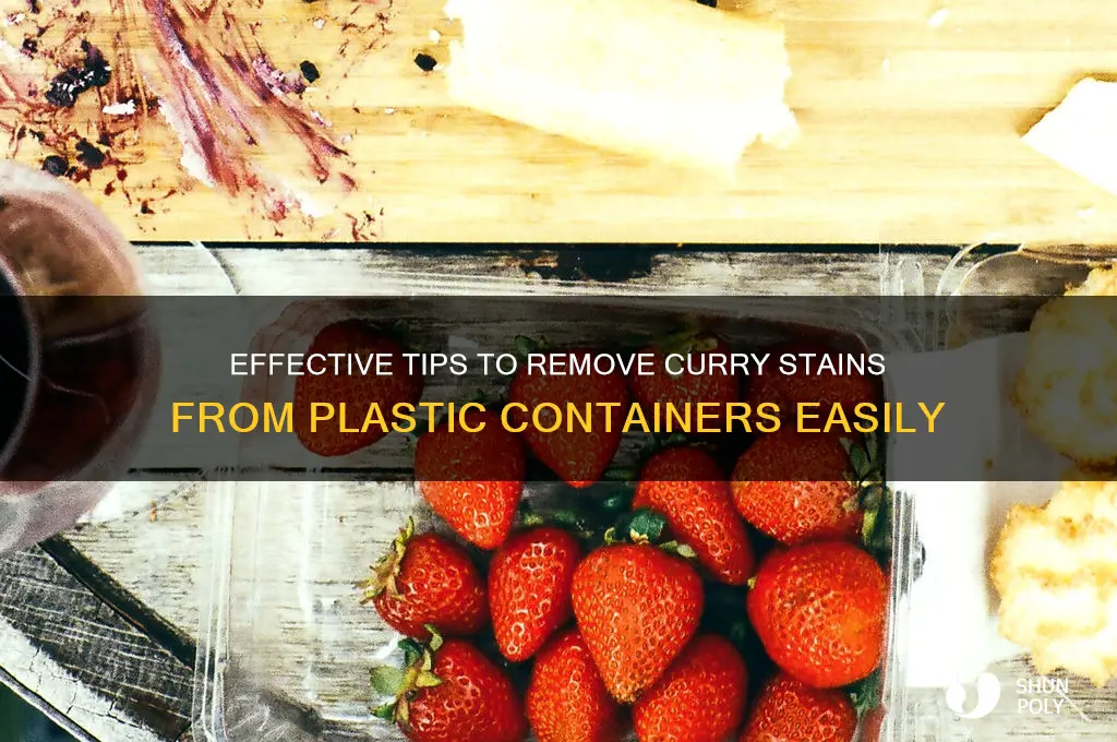 how to get rid of curry stains from plastic
