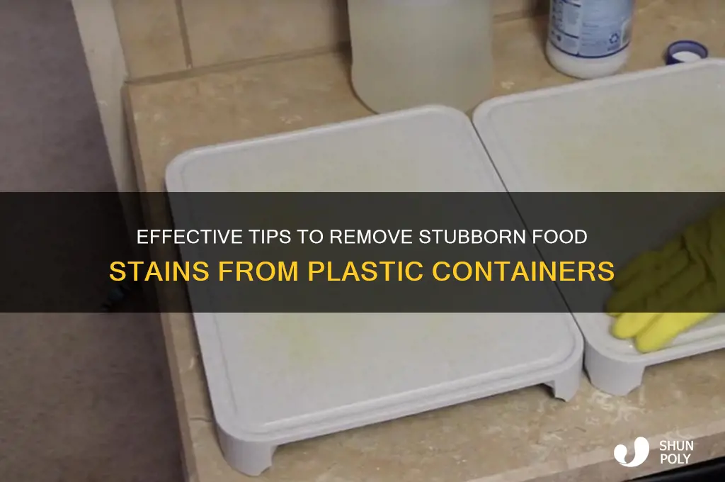 how to get rid of food stains in plastic containers