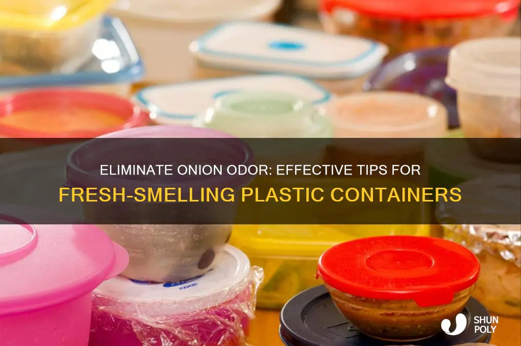 how to get rid of onion smell from plastic containers