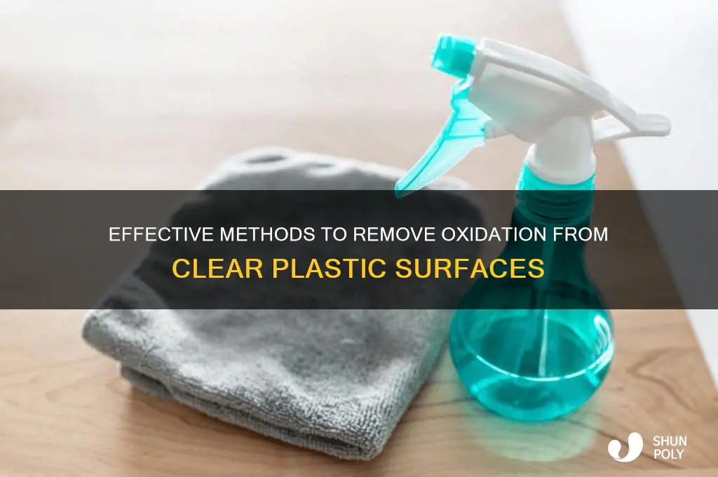 how to get rid of oxidation on clear plastic
