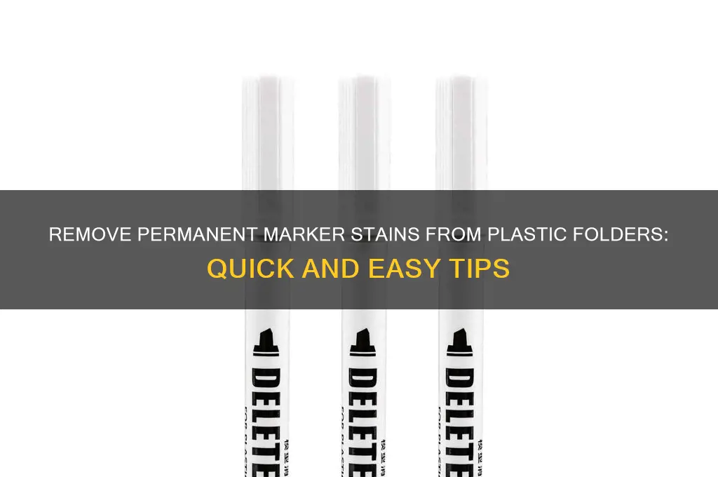 how to get rid of permanent marker on plastic folders