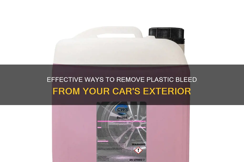 how to get rid of plastic bleed over car