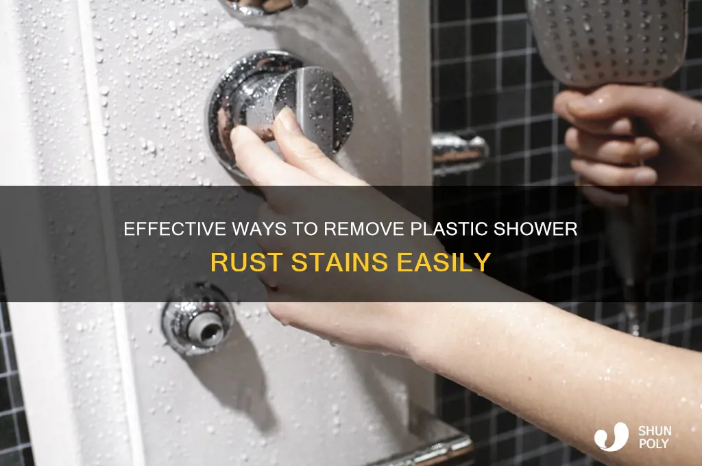 how to get rid of plastic shower rust stains