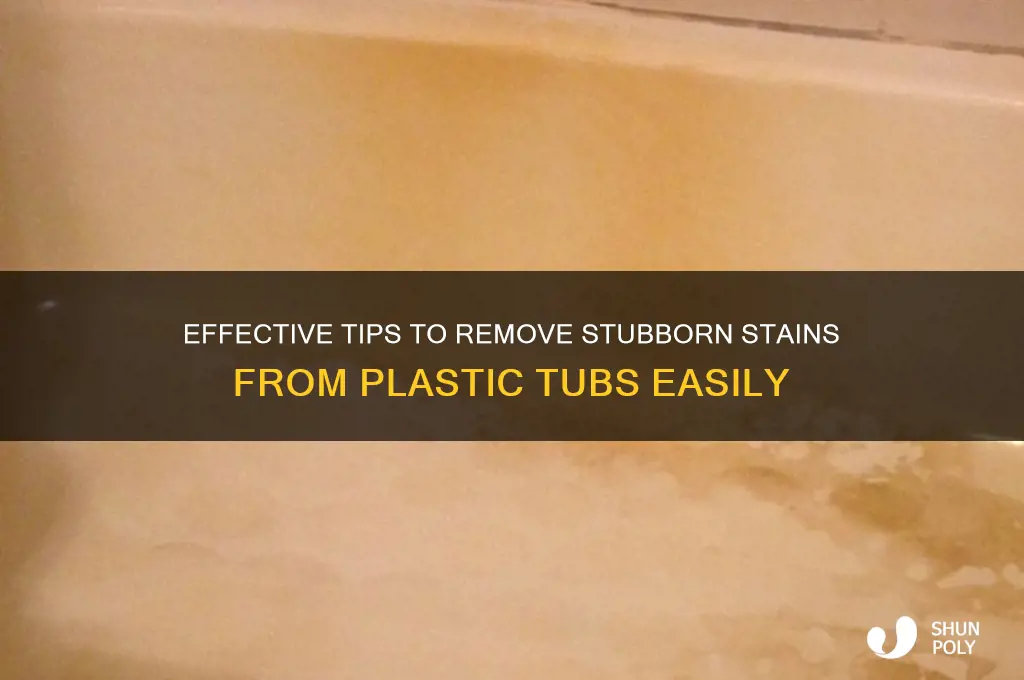how to get rid of plastic tub stains
