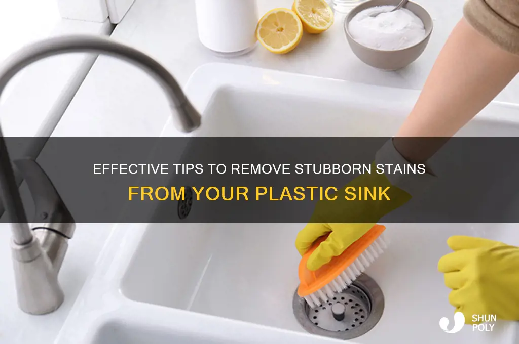 how to get rid of stains in plastic sink